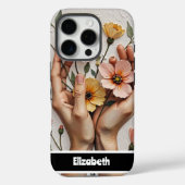 Coques Case-Mate iPhone Élégant Boîtier Téléphonique Avec Mains Florales (Verso)