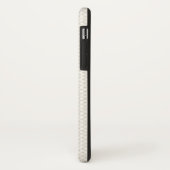 Coques Case-Mate iPhone Élégant Bonjour Nom Script Beige Faux Canvas (Dos/Gauche)