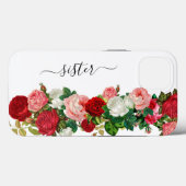 Coques Case-Mate iPhone Elegant Botanique Green Red Burgundy (Verso (horizontal))