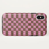 Coques Case-Mate iPhone Élégant Brown et rose (Dos (Horizontal))