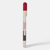 Coques Case-Mate iPhone Elégant brun roux Bleu Stripes de couleurs personn (Verso / Droite)