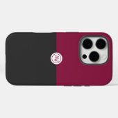 Coques Case-Mate iPhone Elegant Burgundy and Black Monogram (Verso (horizontal))