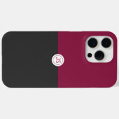 Coques Case-Mate iPhone Elegant Burgundy and Black Monogram (Verso (horizontal))