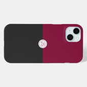 Coques Case-Mate iPhone Elegant Burgundy and Black Monogram (Verso (horizontal))