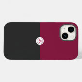 Coques Case-Mate iPhone Elegant Burgundy and Black Monogram (Verso (horizontal))