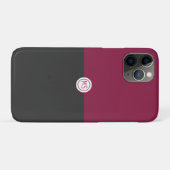 Coques Case-Mate iPhone Elegant Burgundy and Black Monogram (Dos (Horizontal))