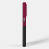 Coques Case-Mate iPhone Elegant Burgundy and Black Monogram (Verso / Droite)