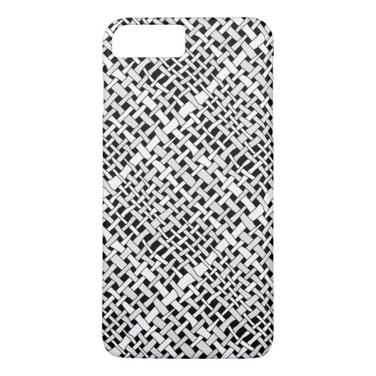 Coques Case-Mate iPhone Élégant Burlap argenté tissé rustique (Dos)