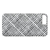 Coques Case-Mate iPhone Élégant Burlap argenté tissé rustique (Dos (Horizontal))
