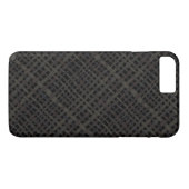 Coques Case-Mate iPhone Élégant Burlap Noir tissé Rustique (Dos (Horizontal))