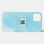 Coques Case-Mate iPhone Elégant cadeau moderne Luxe Cloud bleu (Verso (horizontal))
