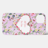 Coques Case-Mate iPhone Elégant cadre de coeur floral : pour chaque occasi (Verso (horizontal))