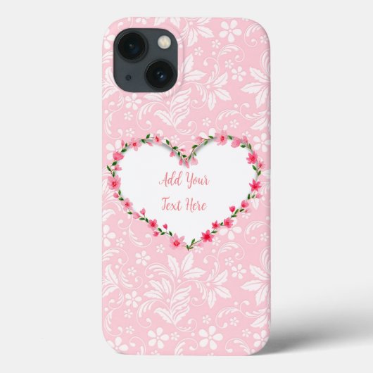 Coques Case-Mate iPhone Elégant cadre de coeur floral : pour chaque occasi (Verso)