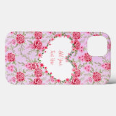 Coques Case-Mate iPhone Elégant cadre de coeur floral : pour chaque occasi (Verso (horizontal))