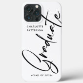 Coques Case-Mate iPhone Elegant Calligraphy Script Graduation Graduate (Verso)