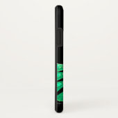 COQUES Case-Mate iPhone ÉLÉGANT CAPILLON EN VERT, MONOGRAMME DE JADE (Dos/Droite)