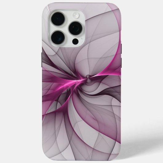 Coques Case-Mate iPhone Elégant Chaos Moderne Abstrait rose Fractal Art (Verso)