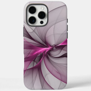 Coques iPhone 16 Pro Max Elégant Chaos Moderne Abstrait rose Fractal Art
