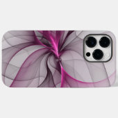 Coques Case-Mate iPhone Elégant Chaos Moderne Abstrait rose Fractal Art (Verso (horizontal))