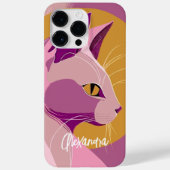 Coques Case-Mate iPhone Élégant chat violet (Verso)