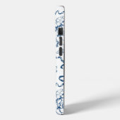 Coques Case-Mate iPhone Élégant Cheval Hydrangea Bows Dusty Blue Nom (Verso / Gauche)
