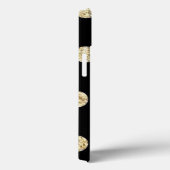 Coques Case-Mate iPhone Elégant Chic Black Gold Dots-Motivational Message (Verso / Droite)