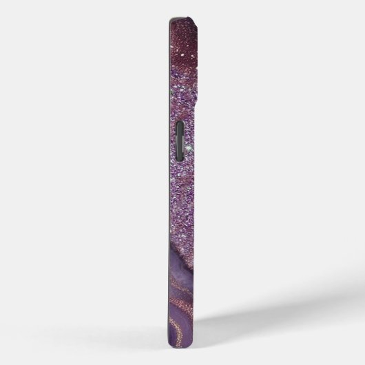 Coques Case-Mate iPhone Élégant Chic Glam Purple Parties scintillant Agate (Verso / Droite)