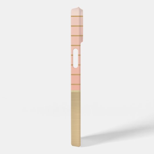 Coques Case-Mate iPhone Élégant Chic Gold Stried (Verso / Droite)