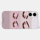 Coques Case-Mate iPhone Élégant Chic Moderne Gravé, Lashes (Verso (horizontal))