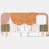 Coques Case-Mate iPhone Élégant chic Motif abstrait rose vert esthétique (Verso (horizontal))