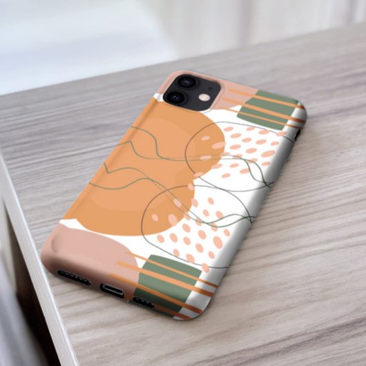 Coques Case-Mate iPhone Élégant chic Motif abstrait rose vert esthétique