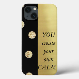 Case-Mate iPhone Case Élégant Chic Points Noirs Or - Message de Motivati