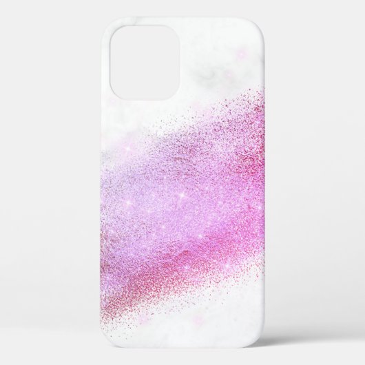Coques Case-Mate iPhone Elégant chick ombre rose & marbre parties scintill (Verso)
