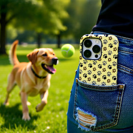 Coque Pour iPhone 14 Pro Elégant chien pattes crème