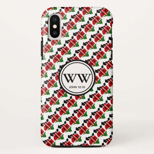 Coques Case-Mate iPhone Élégant Christian KENYA Monogramme (Dos)