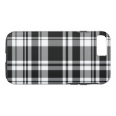 Coques Case-Mate iPhone Élégant classique noir blanc plaid motif (Dos (Horizontal))