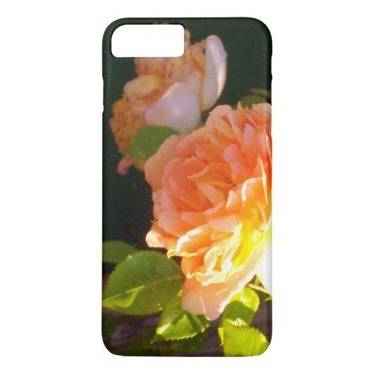 Coques Case-Mate iPhone Elégant classique pêche orange rose floral (Dos)