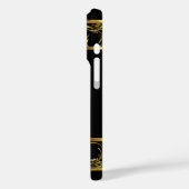 Coques Case-Mate iPhone Elégant Classy Gold Black Name bijou en diamant (Verso / Gauche)