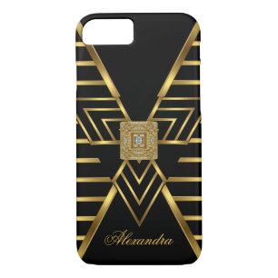 Etui iPhone Case-Mate Elégant Classy Gold Black Stripe Art Déco