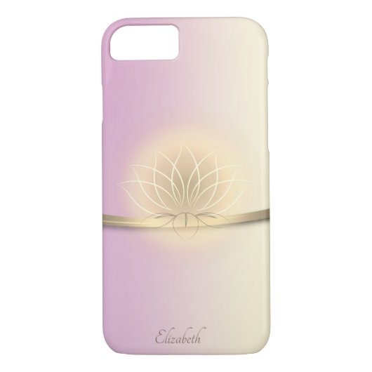 Coques Case-Mate iPhone Elégant Classy Gold Lotus - Personnalisé (Dos)