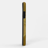 Coques Case-Mate iPhone Elégant Classy Gold Noir (Dos/Droite)