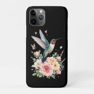 Case-Mate iPhone Case Élégant colibri et bouquet floral à l'aquarelle
