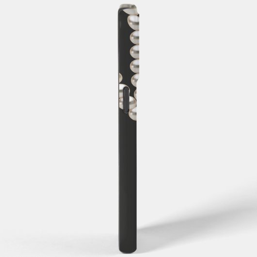 Coques Case-Mate iPhone Elégant collier de perle gris (Verso / Droite)