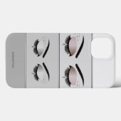 Coques Case-Mate iPhone Élégant Cool Moderne Gris Rayé,Cils (Verso (horizontal))