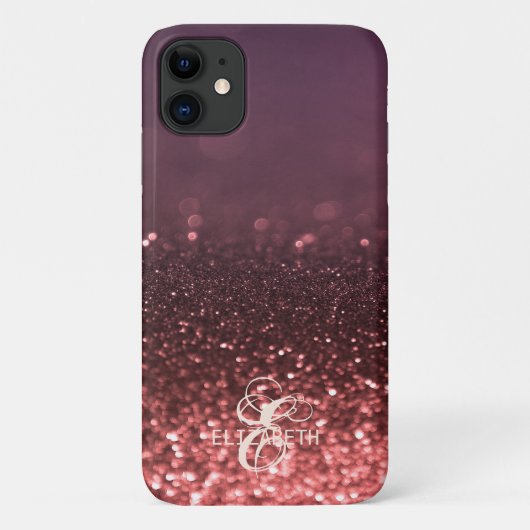 Coques Case-Mate iPhone Élégant Cool Rose Parties scintillant or Bokeh Mon (Dos)