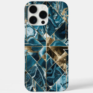 Coques iPhone 16 Pro Max Elegant Copper Boîtier en or sarcelle opulente f