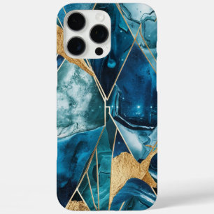Coques iPhone 16 Pro Max Elegant Copper Boîtier en or sarcelle opulente f
