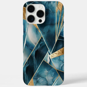 Coques iPhone 16 Pro Max Elegant Copper Boîtier en or sarcelle opulente f