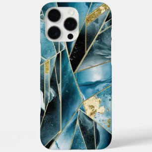 Coques iPhone 16 Pro Max Elegant Copper Boîtier en or sarcelle opulente f