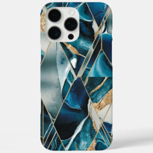 Coques iPhone 16 Pro Max Elegant Copper Boîtier en or sarcelle opulente f